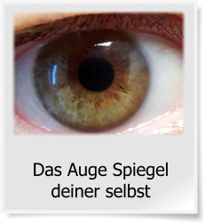 Das Auge Spiegel deiner selbst